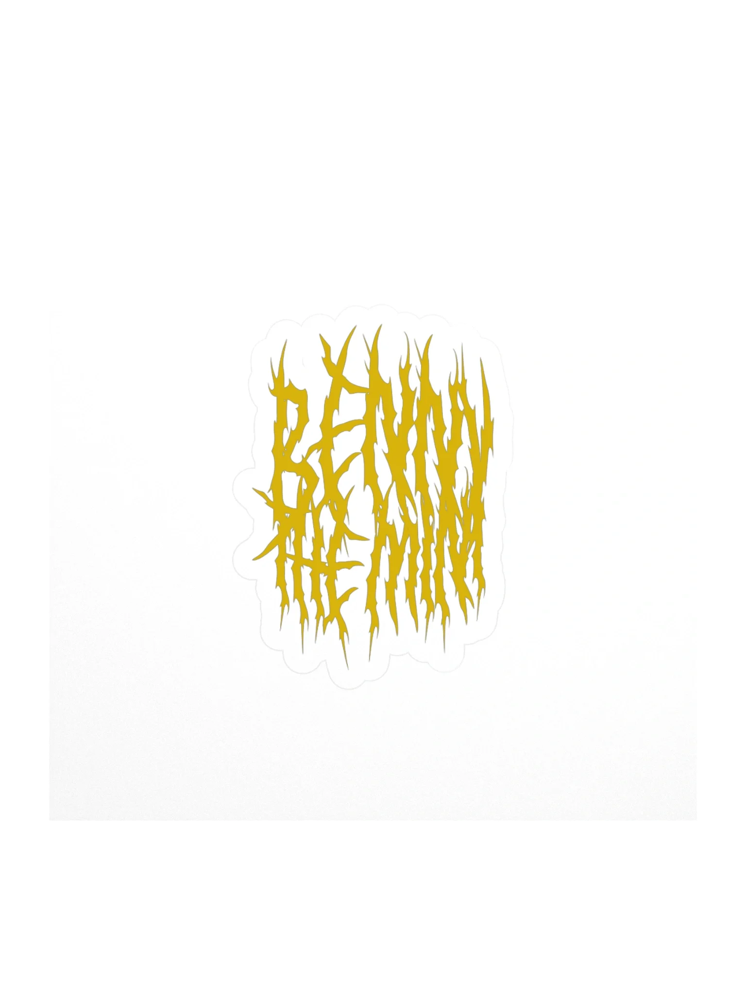"Benny The Mini" Hardcore Sticker - Yellow